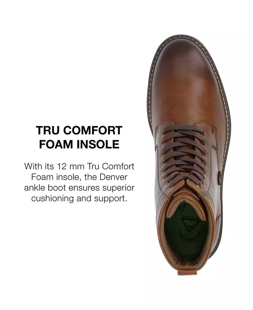 Vance Co. Men's Denver Tru Comfort Foam Plain Toe Lace-Up Ankle Boots 6