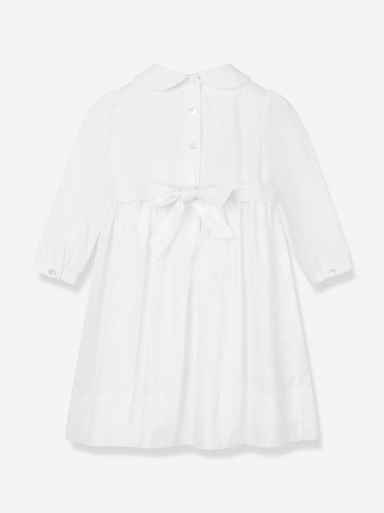 Sarah Louise Girls Smocked Dress in White