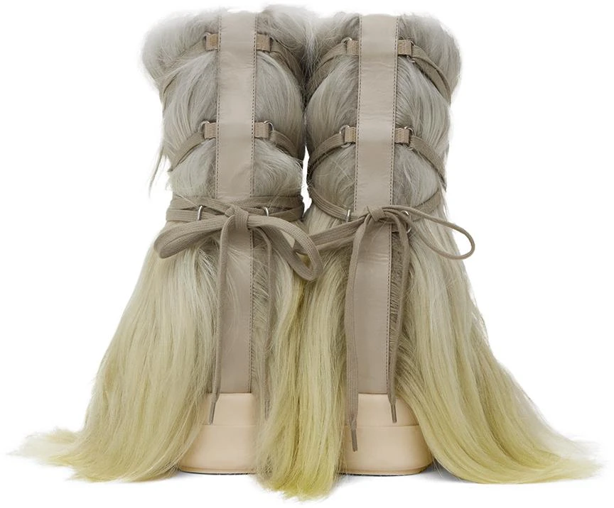 Rick Owens Moncler + Rick Owens Green & Gray Big Rocks Boots 2
