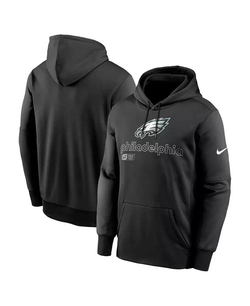 NIKE Men's Black Philadelphia Eagles Big Tall Performance Pullover Hoodie 1