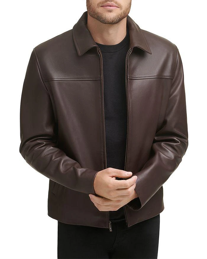 Cole Haan Zip Front Leather Jacket 1