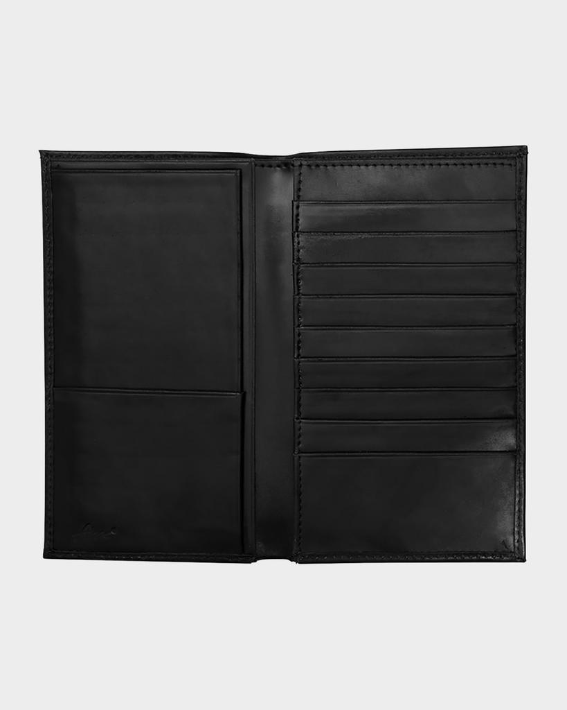 Abas Men's Cordovan Leather Vertical Bifold Wallet