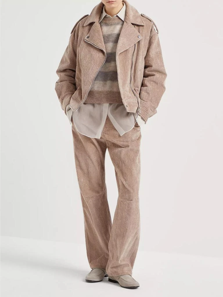 Brunello Cucinelli Comfort Cotton Corduroy Biker Jacket 6