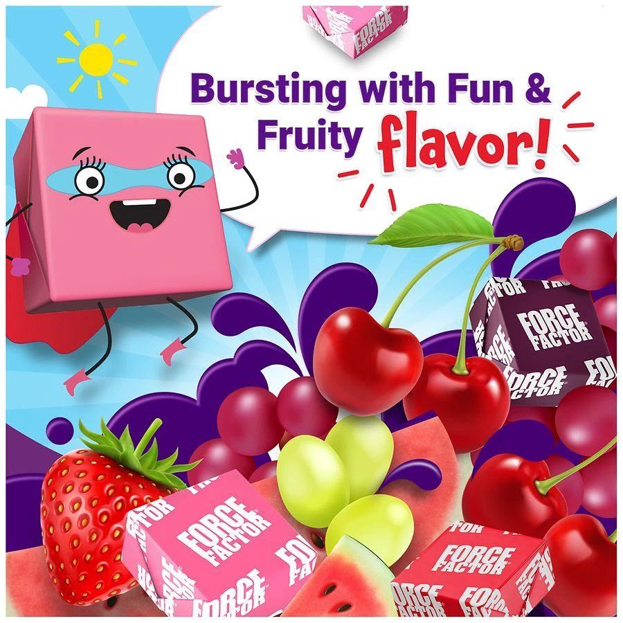 Force Factor Kids Super Chews Multivitamin 3 Fruity Flavors 9