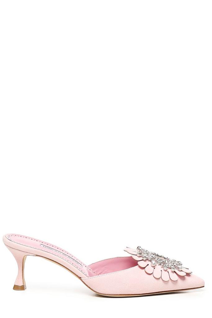 サンダル・ミュール Manolo Blahnik Hourani 105 Sandal Pink Manolo Blahnik Hourani 105 Sandal Pink Leather ref.1594837