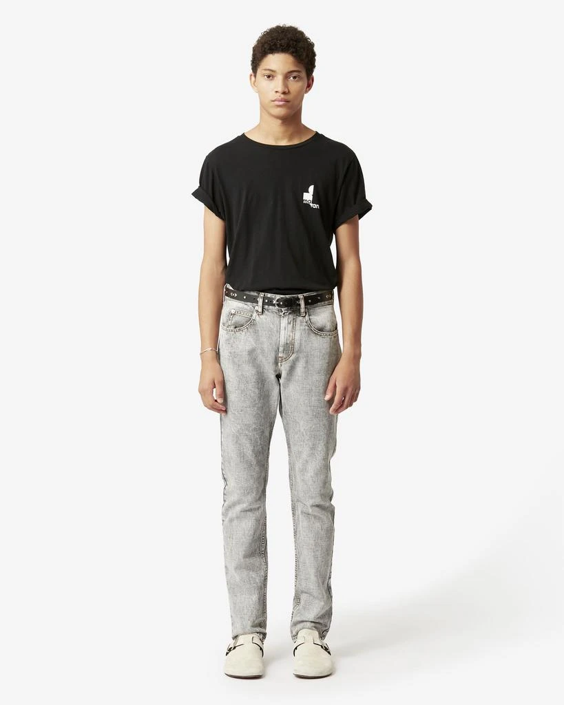 Isabel Marant ISABEL MARANT, ZAFFERH COTTON LOGO TEE-SHIRT - Men - Black - M 1