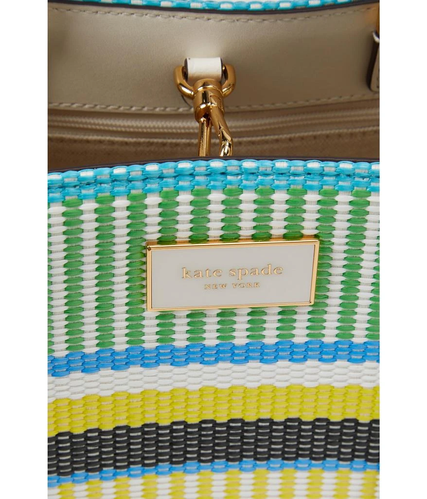 Kate Spade Manhattan Striped Woven Straw Small Tote 4