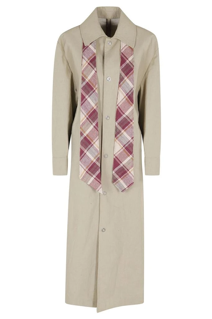 MARBELL MARBELL Victoria Check-Panel Trench Coat