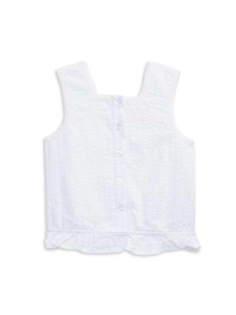 Calvin Klein Girl
s Seersucker Top