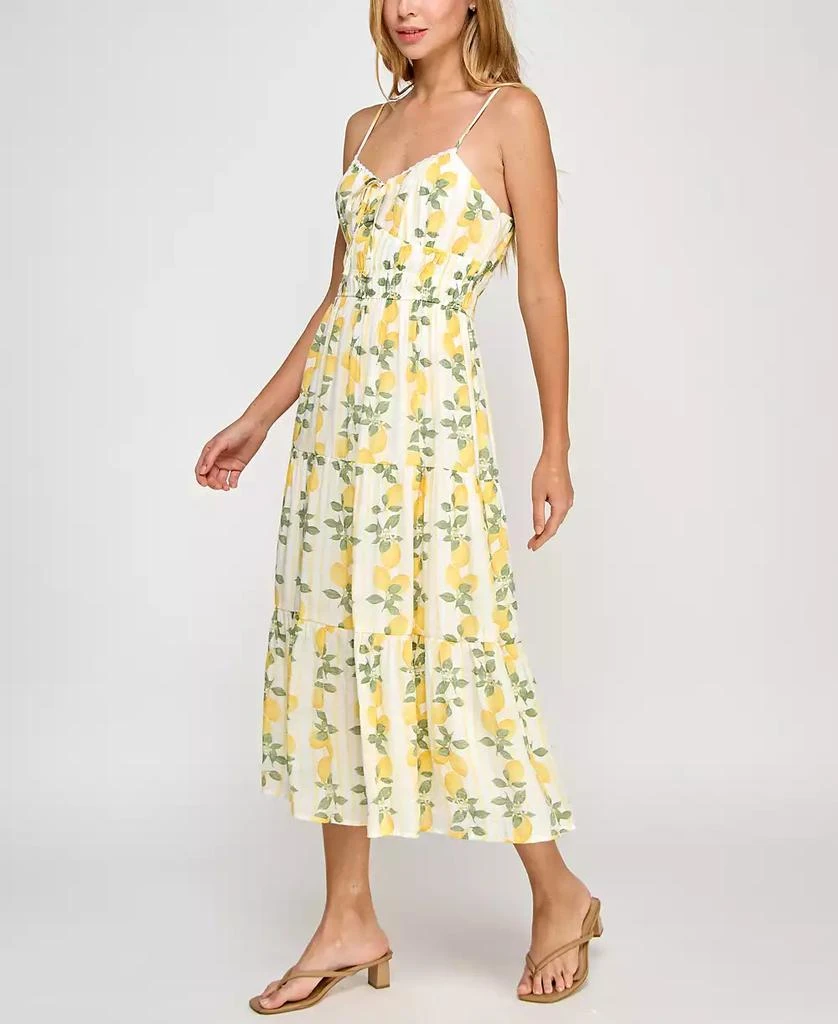 Trixxi Juniors' Lemon-Print Midi Dress 3