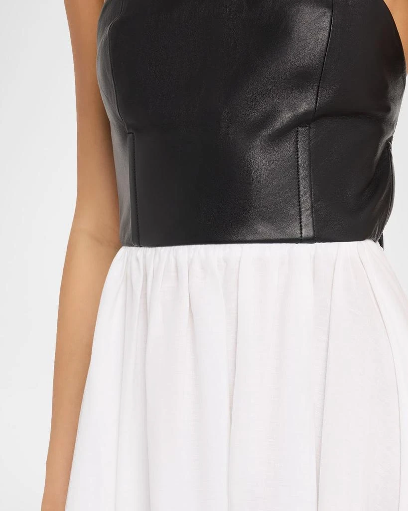 Gabriela Hearst Lehti Mixed-Media Strapless Maxi Dress 5