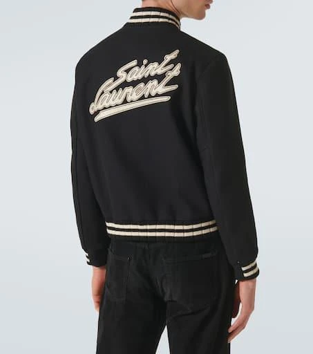 Yves Saint Laurent Teddy wool-blend varsity jacket 4