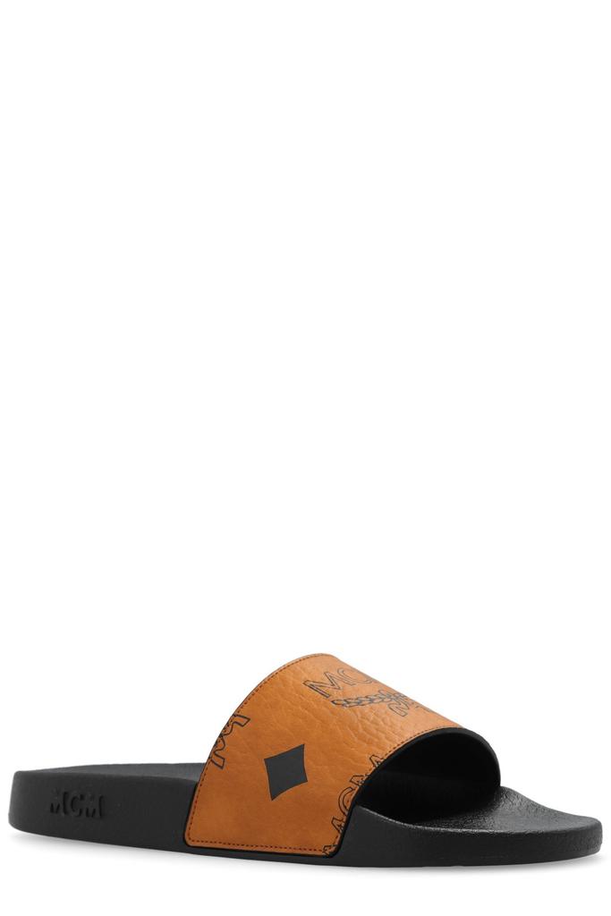 MCM MCM Maxi Visetos-Print Slip-On Slides