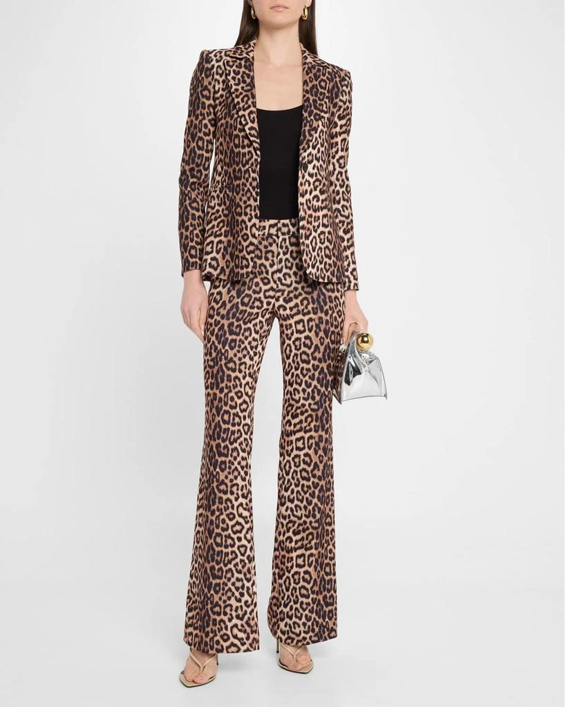 Alice + Olivia Remi Leopard Slim Bootcut Pants 2