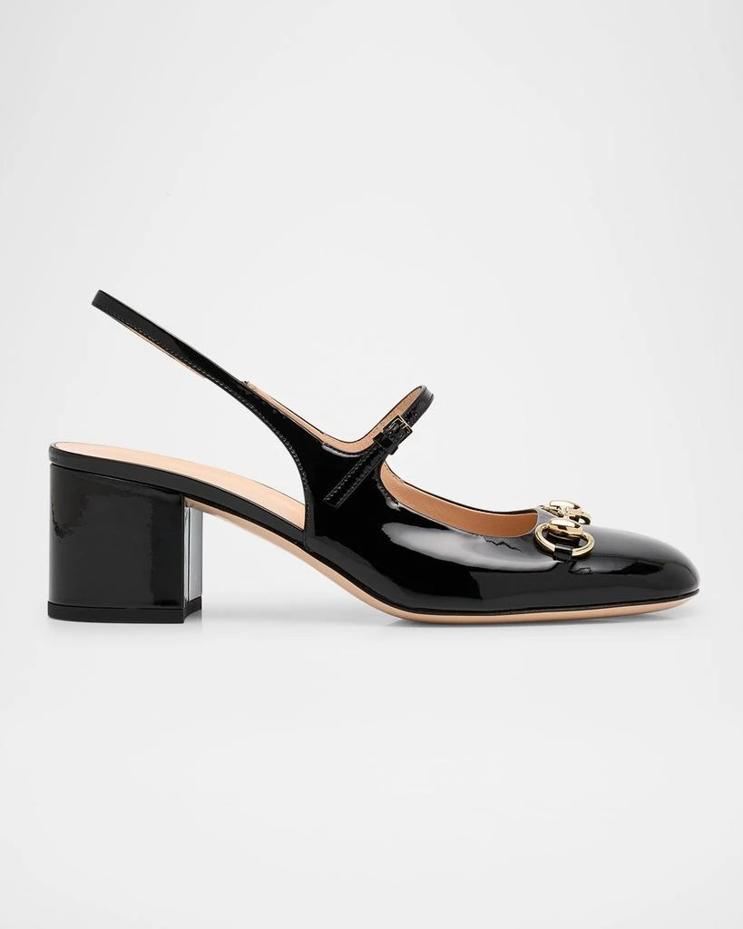 Gucci Lady Patent Bit Slingback Pumps 1