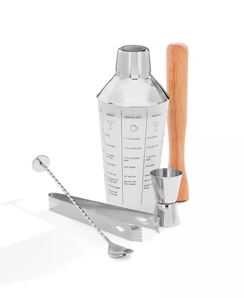 Cambridge Silversmiths 5-Piece Mixology Shaker Tool Set