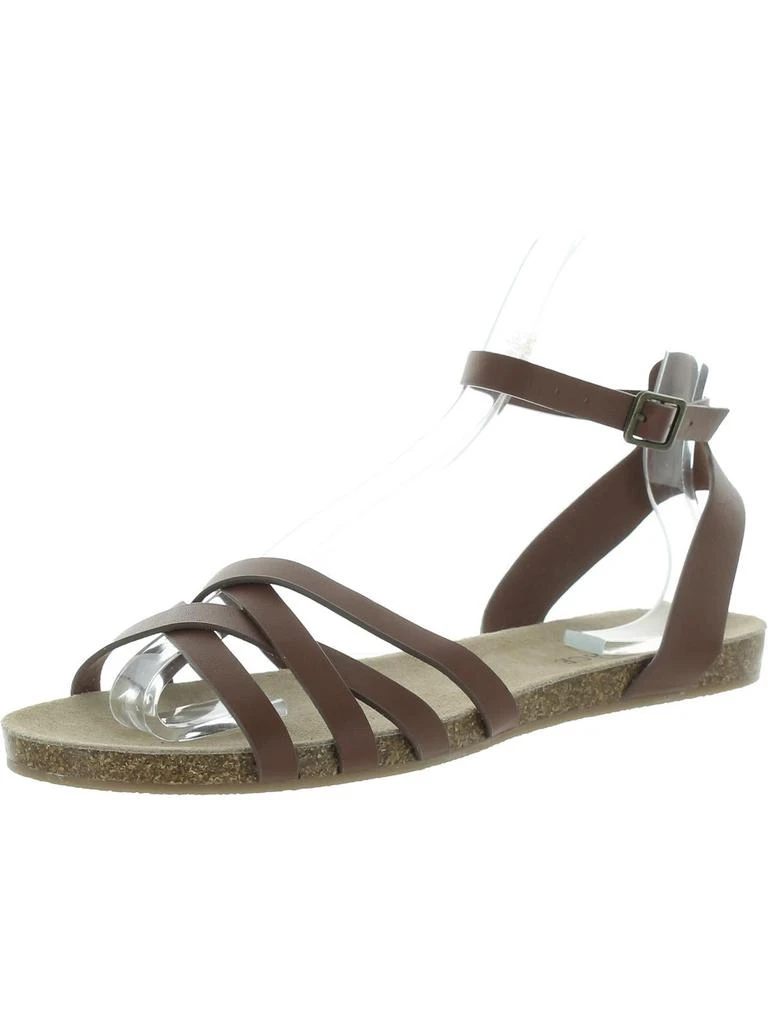 Fat Face Beth Womens Leather Footbed Slide Sandals 1