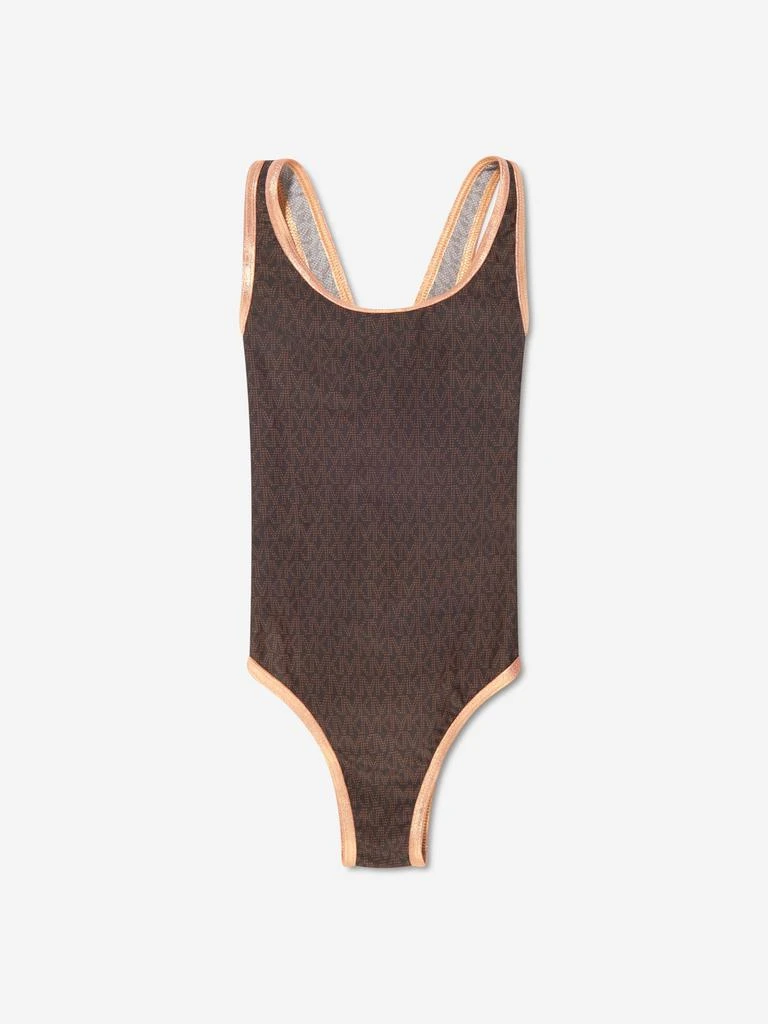 Michael Kors Michael Kors Girls Patterned Swimming Costume in Brown 1