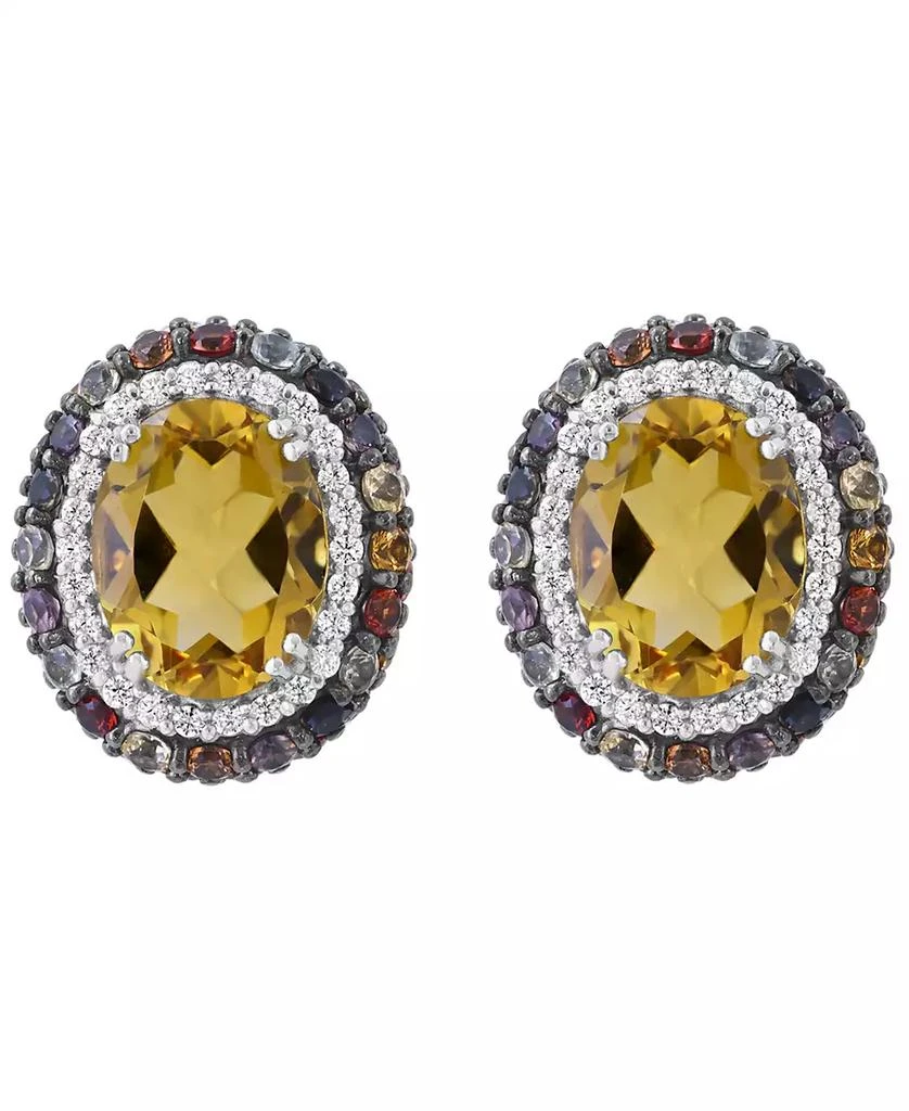 Effy Multi-Gemstone Round Earrings (5-1/2 ct. t.w.) in Sterling Silver 2