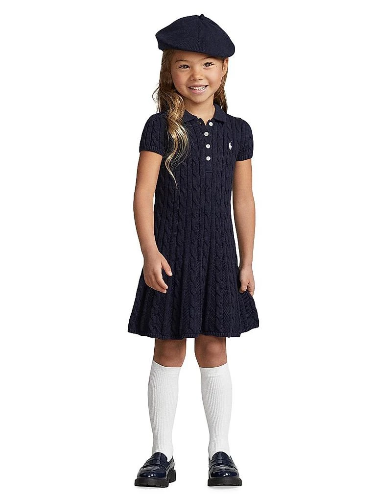 Ralph Lauren Little Girl's & Girl's Cable-Knit Cotton Polo Sweaterdress 5