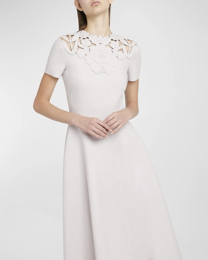 Valentino Flower Embroidered Midi Dress 6