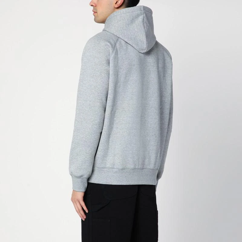 Carhartt WIP Grey Heather/Gold Hooded Chase Sweatshirt 4