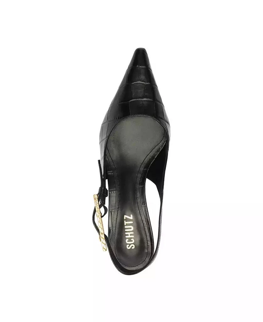 Schutz Women's Ciara Slingback Kitten Heel Pumps 4