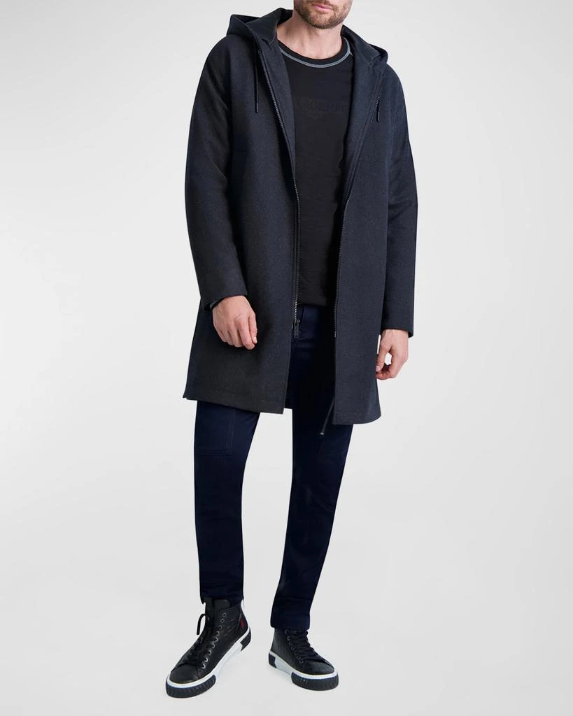 Karl Lagerfeld Paris Men's Wool-Blend Parka w/ Handwarmer Pockets 3