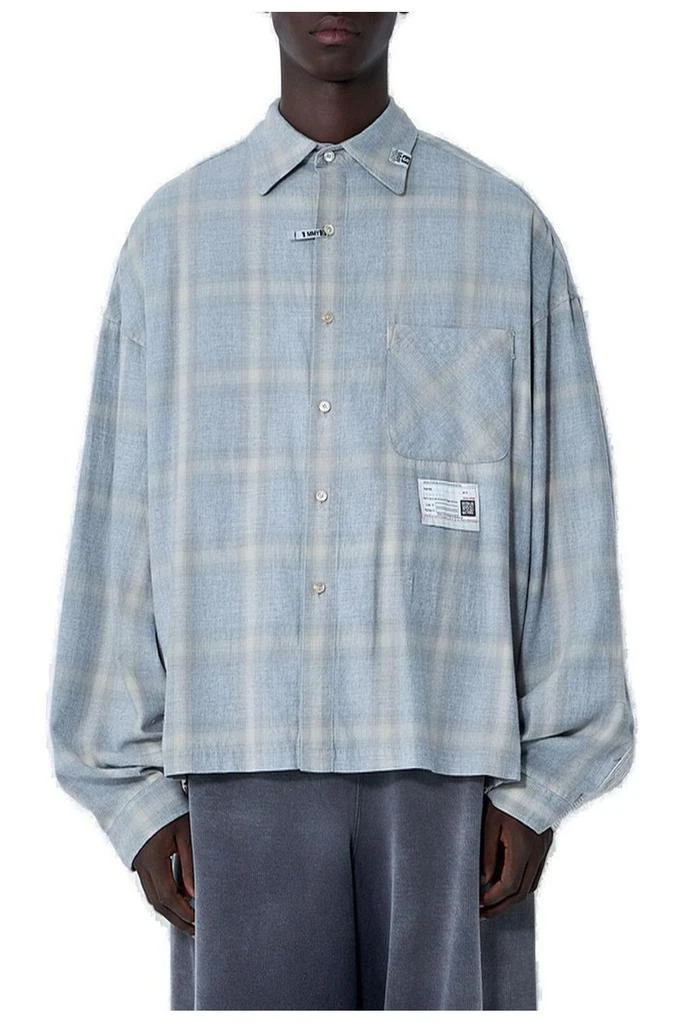 Maison MIHARA YASUHIRO Maison Mihara Yasuhiro 2 Shirts Combined Oversized Long Sleeve Shirt from Cettire