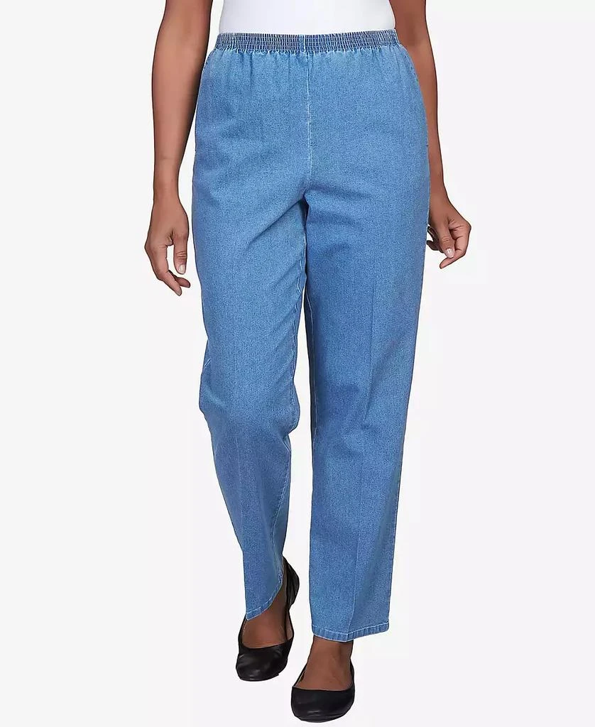 Alfred Dunner Petite Elastic Waist Short Length Denim Pants 1