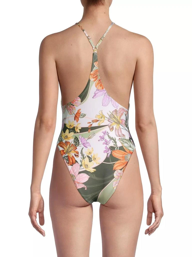 Agua Bendita Aloe Vitreo Floral Racerback One-Piece Swimsuit 5