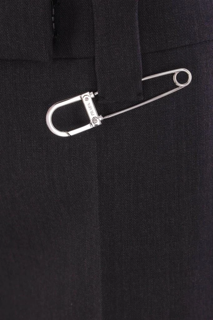 Prada Prada Safety-Pin Detailed Tailored Trousers 3