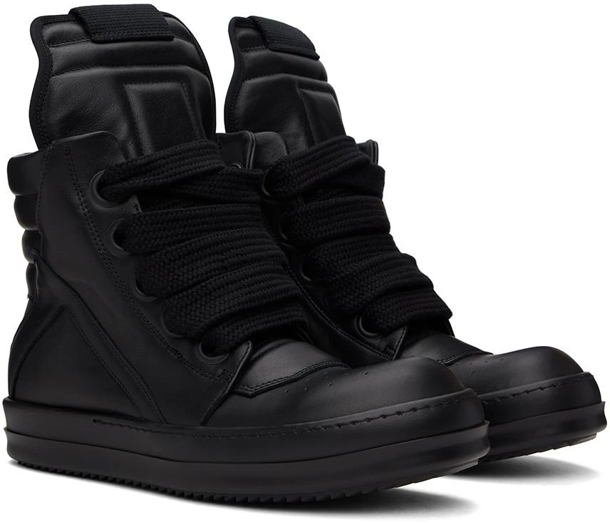 Rick Owens Black Jumbo Laced Geobasket Sneakers 4