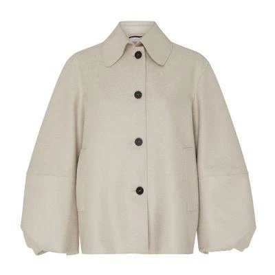 Harris Wharf London Puff sleeves jacket pressed wool 1