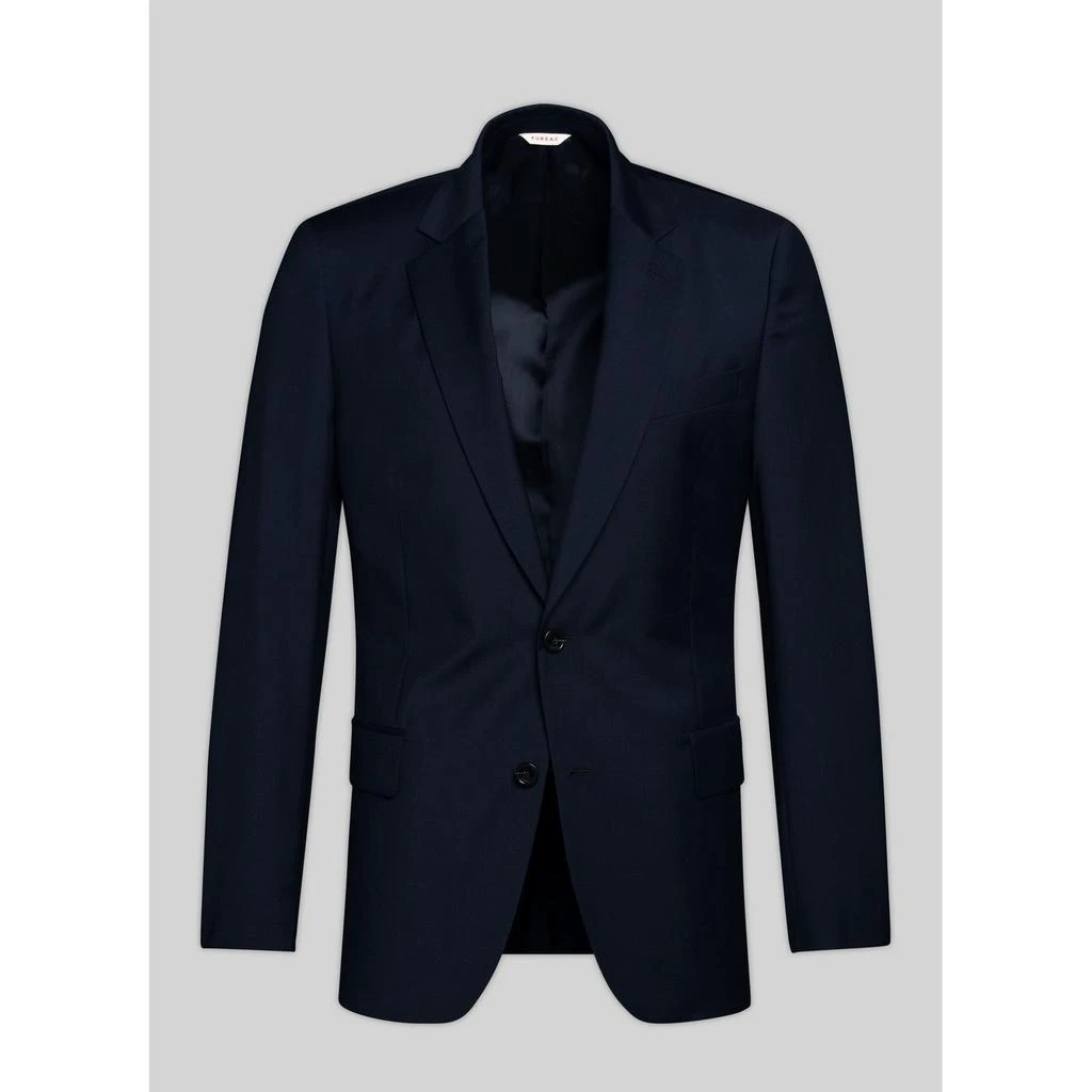 预计3周后发货 Fursac Veste Costume Toile Unie - Marine - Homme 5