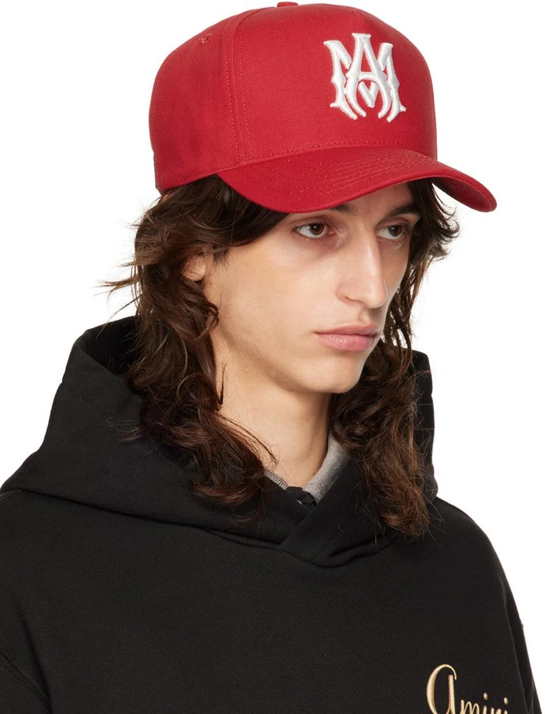 AMIRI Red Full Canvas 'MA' Cap 2