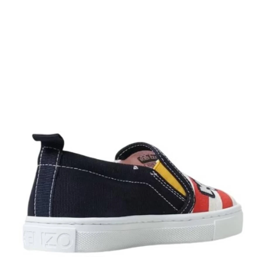 Kenzo Boys Stripe Logo Slip-On Denim Sneakers 3