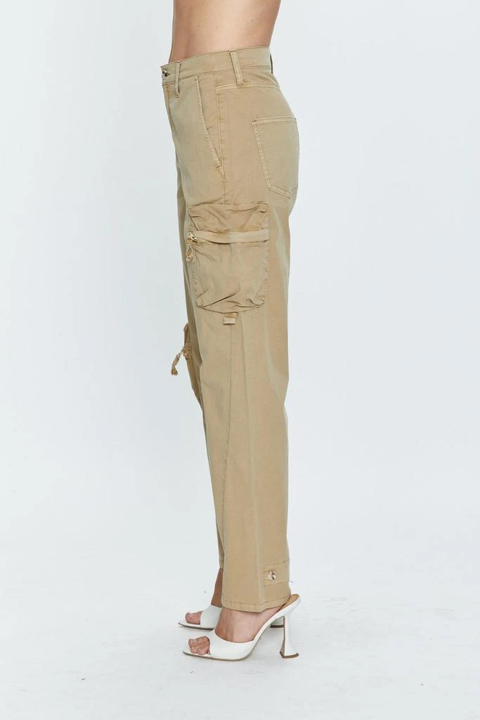 Pistola Denim Bobbie Mid Rise Loose Straight Cargo - Coconut 3