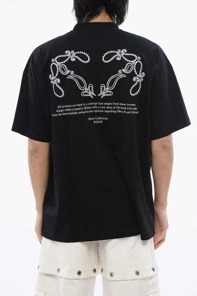 Off-White Off-White Oversize-Fit BANDANA Embroidered T-shirt 2