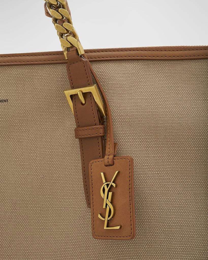 Yves Saint Laurent YSL Zip Leather & Canvas Duffel Bag 7