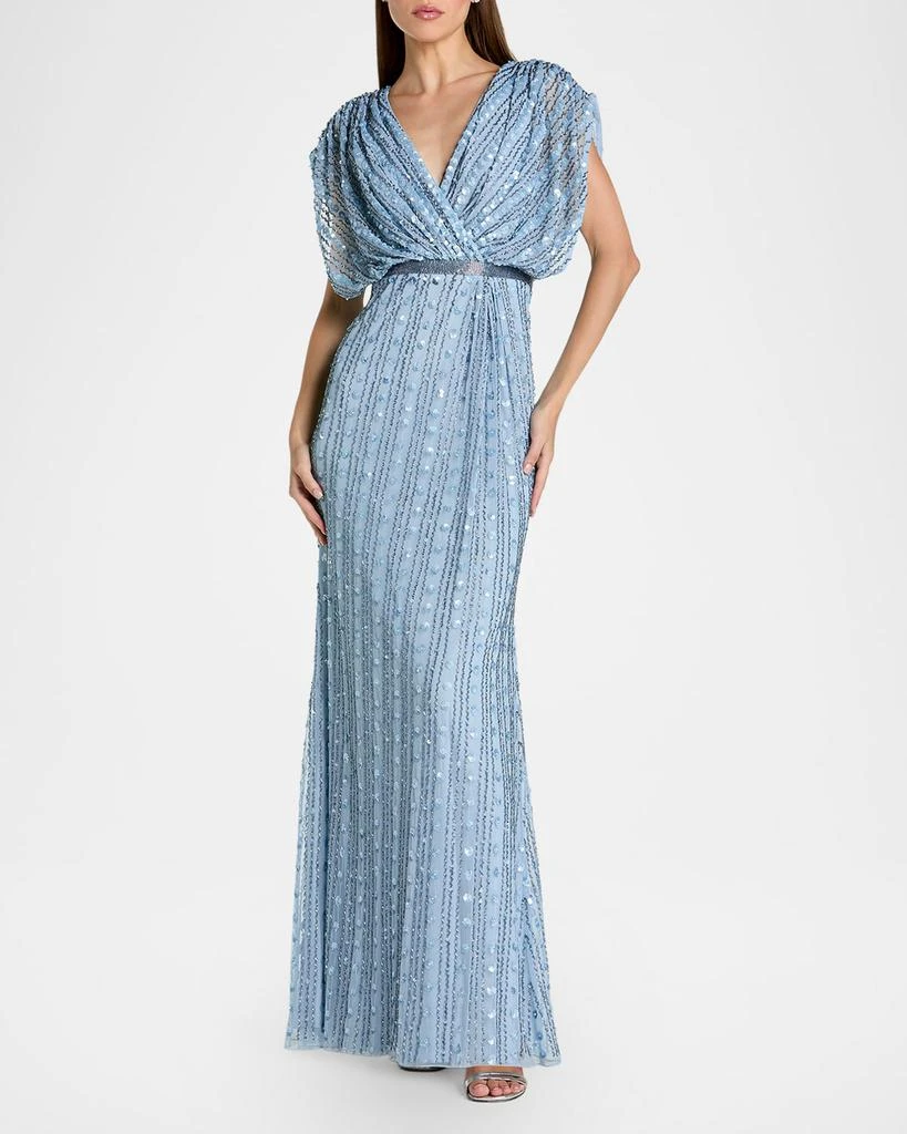 Mac Duggal Beaded Mesh Column Gown - Dresses & Skirts - Free Shipping -  BeyondStyle