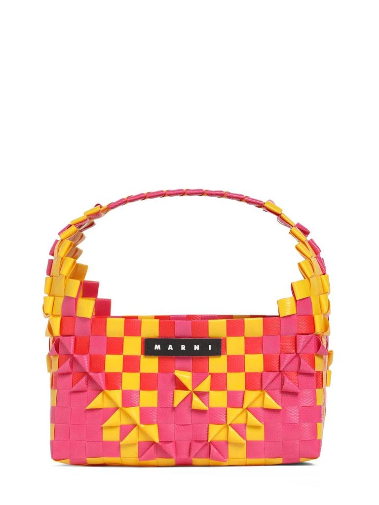 MARNI JUNIOR Two Tone Woven Tote Bag W/ Logo 1