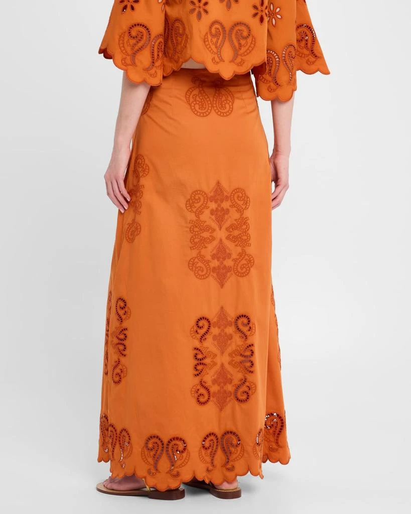 FIGUE Poppy Embroidered Maxi Skirt 3
