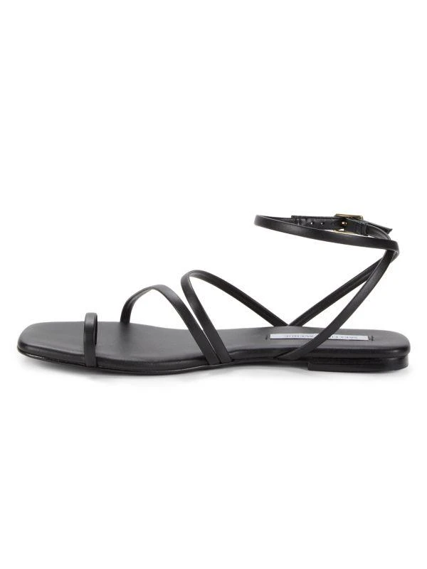 Saks Fifth Avenue ​Catania Strappy Metallic Flat Sandals 4