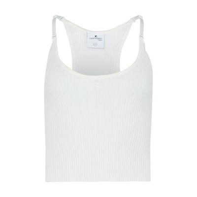 courreges Knitted Scuba vest top