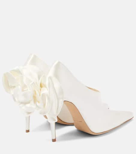 Magda Butrym Floral-appliqué satin pumps 2