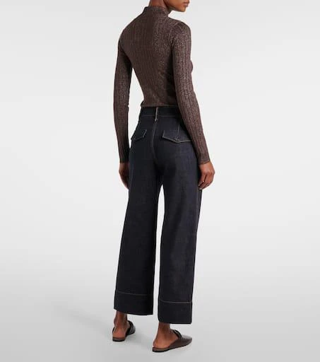 Brunello Cucinelli High-rise wide-leg jeans 3