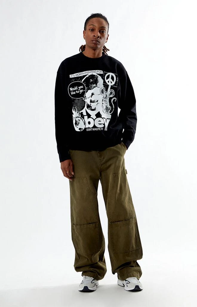 Obey Don't Waste It Crew Neck Sweatshirt 4