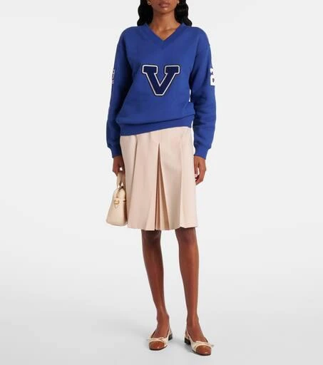Valentino Embroidered cotton jersey sweatshirt 2