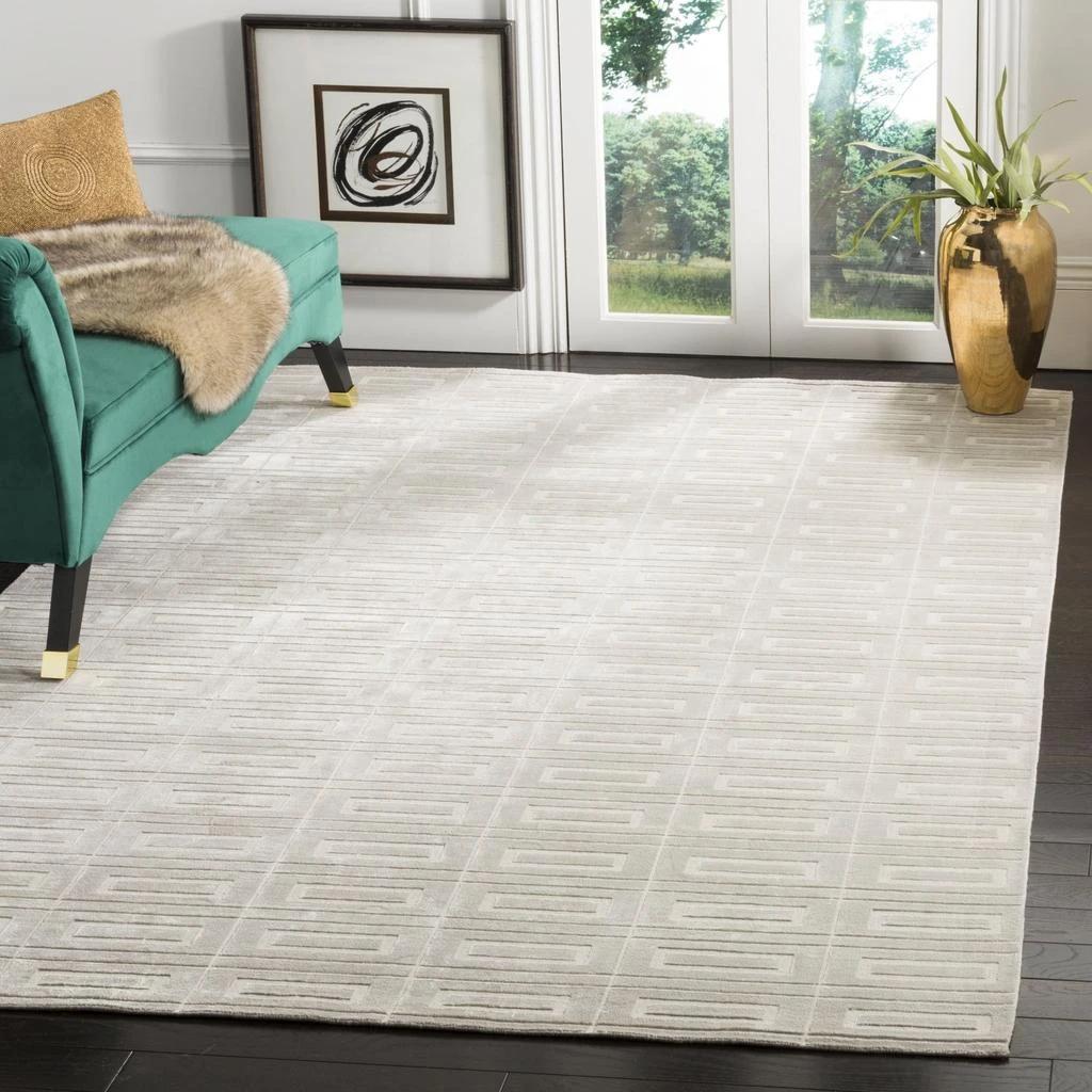 Safavieh Mirage Hand Made Area rug, Silver Contemporary Style Non-Shedding
